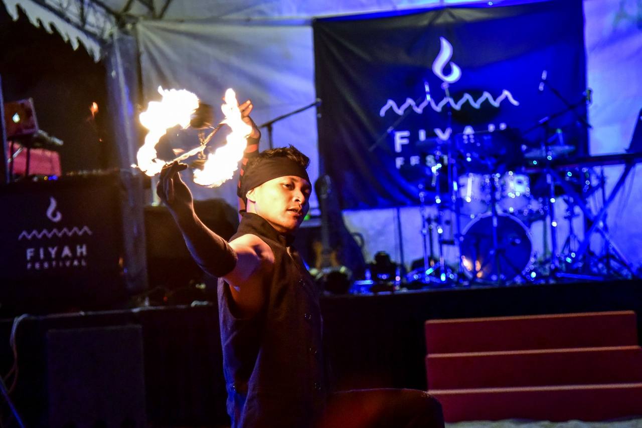 Fire Roving at event — Circus of Altrades
